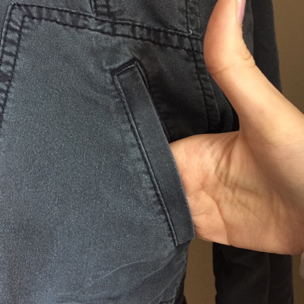 Hinge Slate Blue Zip Button Utility Jacket Xs - image 6